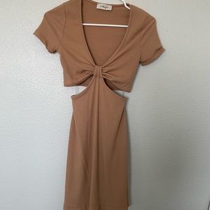 Tan mini dress
